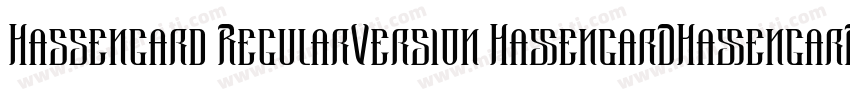 Hassengard RegularVersion 001000字体转换